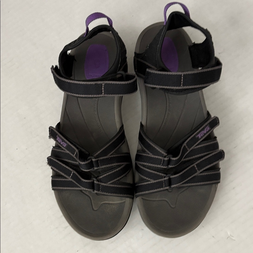 EUC Teva Tirra 4266 Hiking Outdoor Sports Sandals Black Gray Women’s Size 9.5
